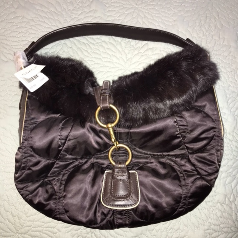 Rabbit fur Coach bag